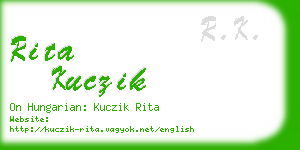 rita kuczik business card